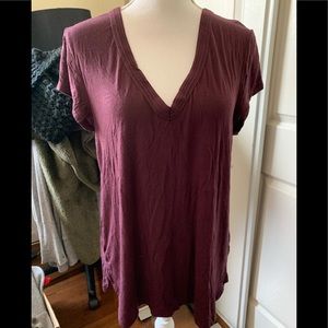 Purple V Neck Shirt